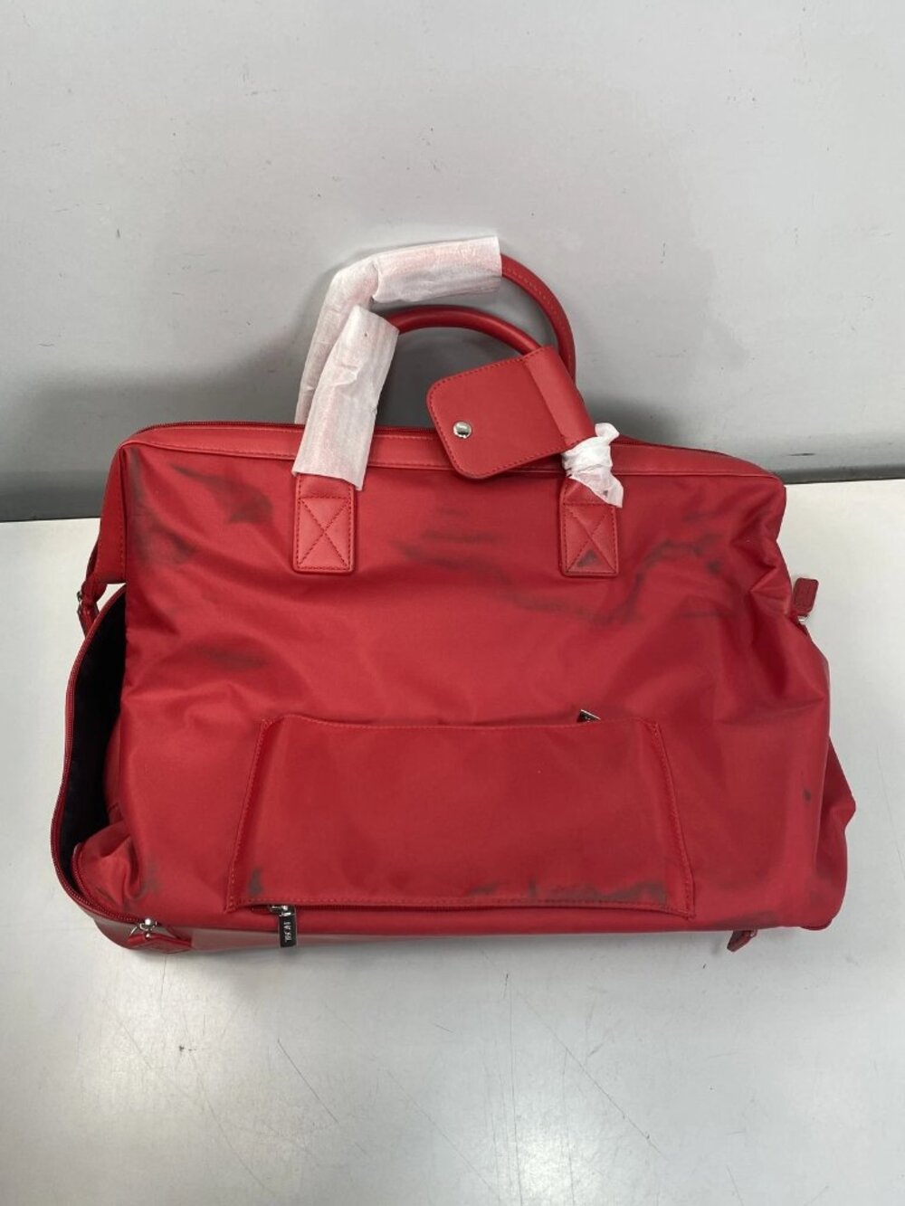 NOBL Travel Drop Bottom Weekender Bag- Cherry Red